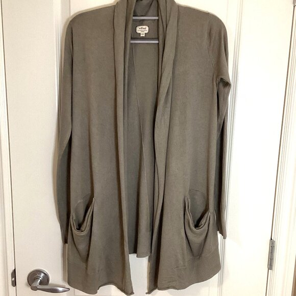 Wilfred Women's Open Front Cardigan Silk Cashmere Blend Size XS Pockets Casual - Picture 1 of 6